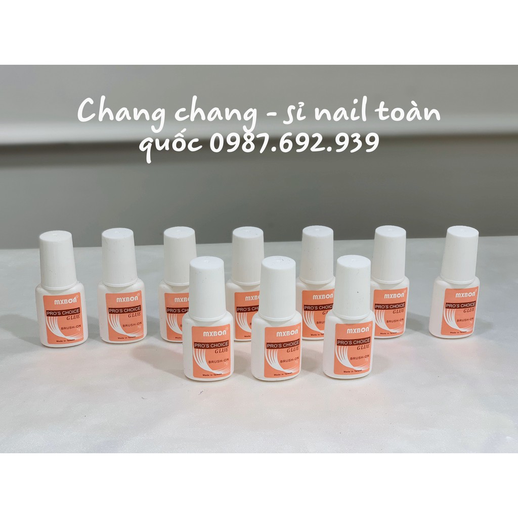 Set 5 lọ keo MXBon,keo dán móng giả MXBon