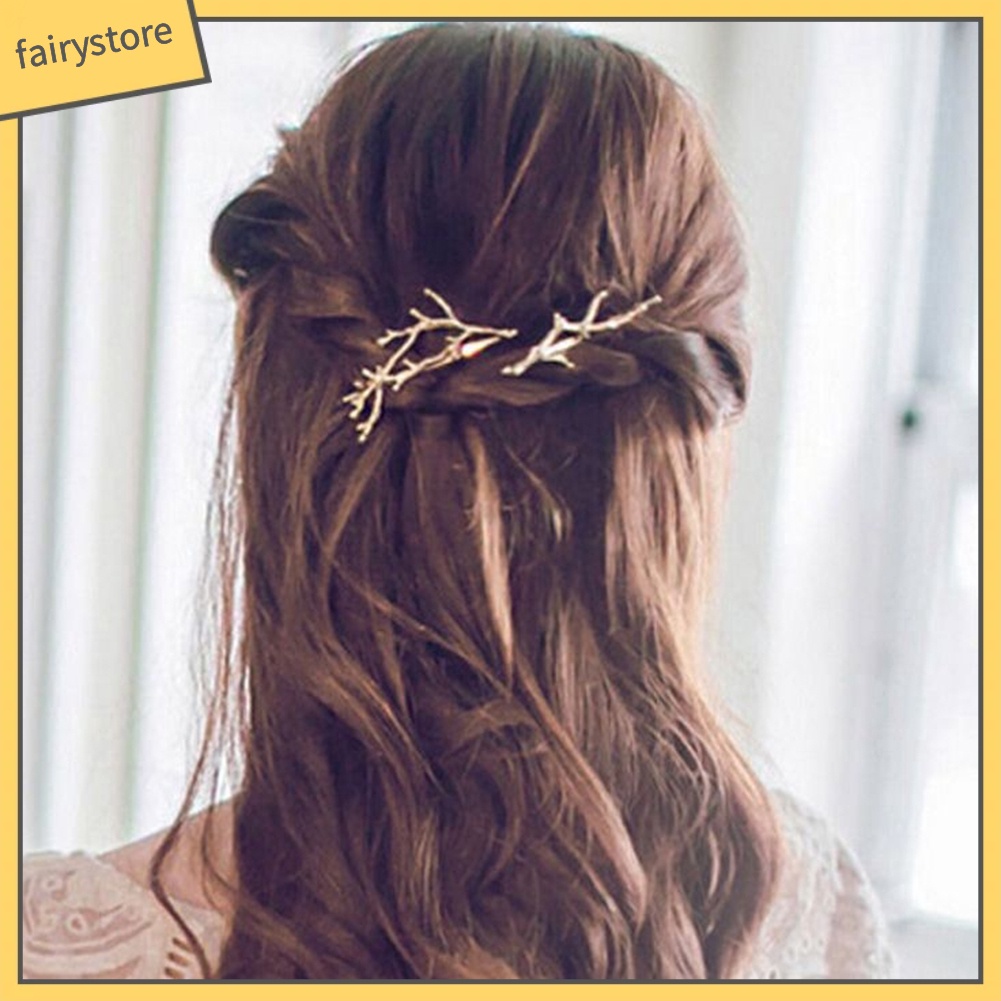 Kẹp Tóc Kim Loại Hình Sừng Tuần Lộc