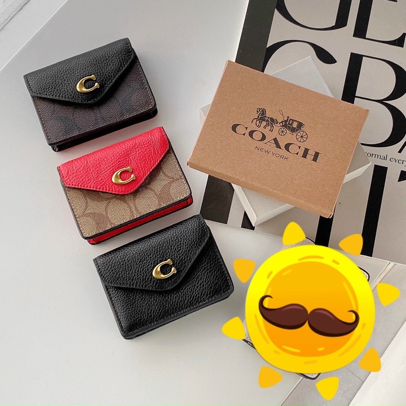 Ví mini để thẻ Coach da thật mền lắm