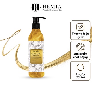 Gel Hấp Trắng Vàng 24k Sữa Tắm Trắng Hemia