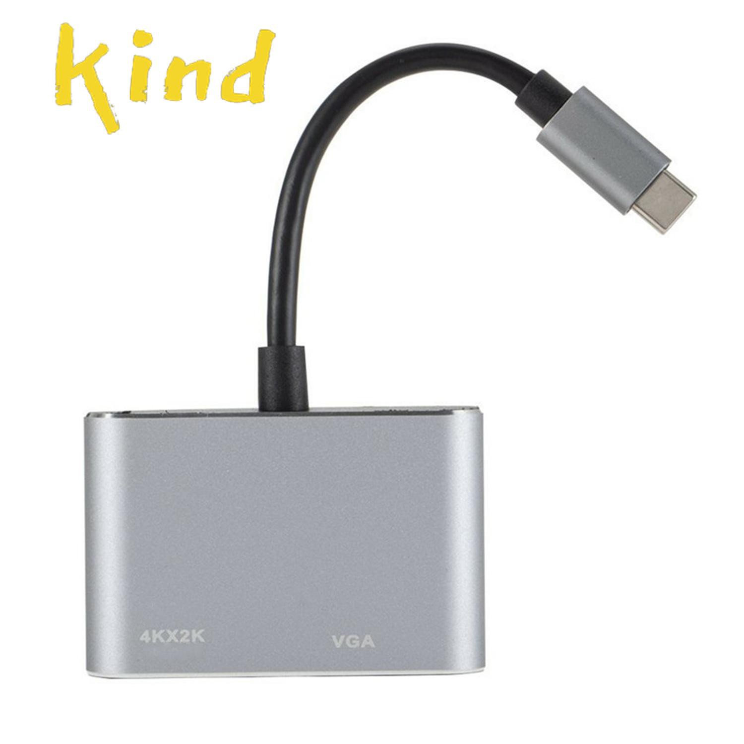 Hộp Chuyển Đổi Cổng Type-C Sang Hdmi + Vga Cho Máy Tính