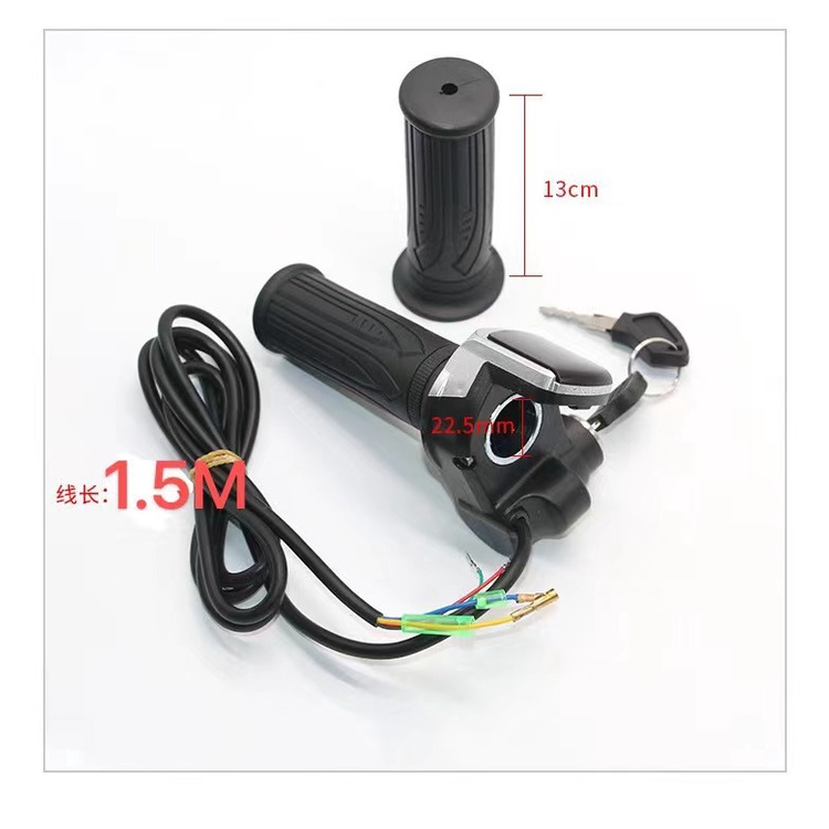 Tay ga xe điện 24v có đèn led hiển thị pin