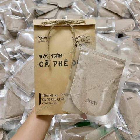 Bột tắm cà phê dừa N'store giúp sáng da, dưỡng ẩm, tẩy tế bào chết