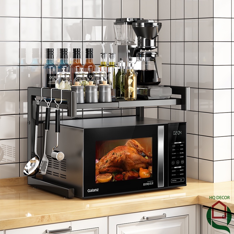 Kệ để lò vi sóng 2 tầng đa năng, giá để lò vi sóng có thể thay đổi kích thước giúp tối ưu diện tích nhà bếp
