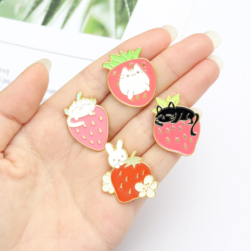 Ghim cài áo tráng men QIHE JEWELRY kiểu dáng hoạt hình dễ thương độc đáo cho bé