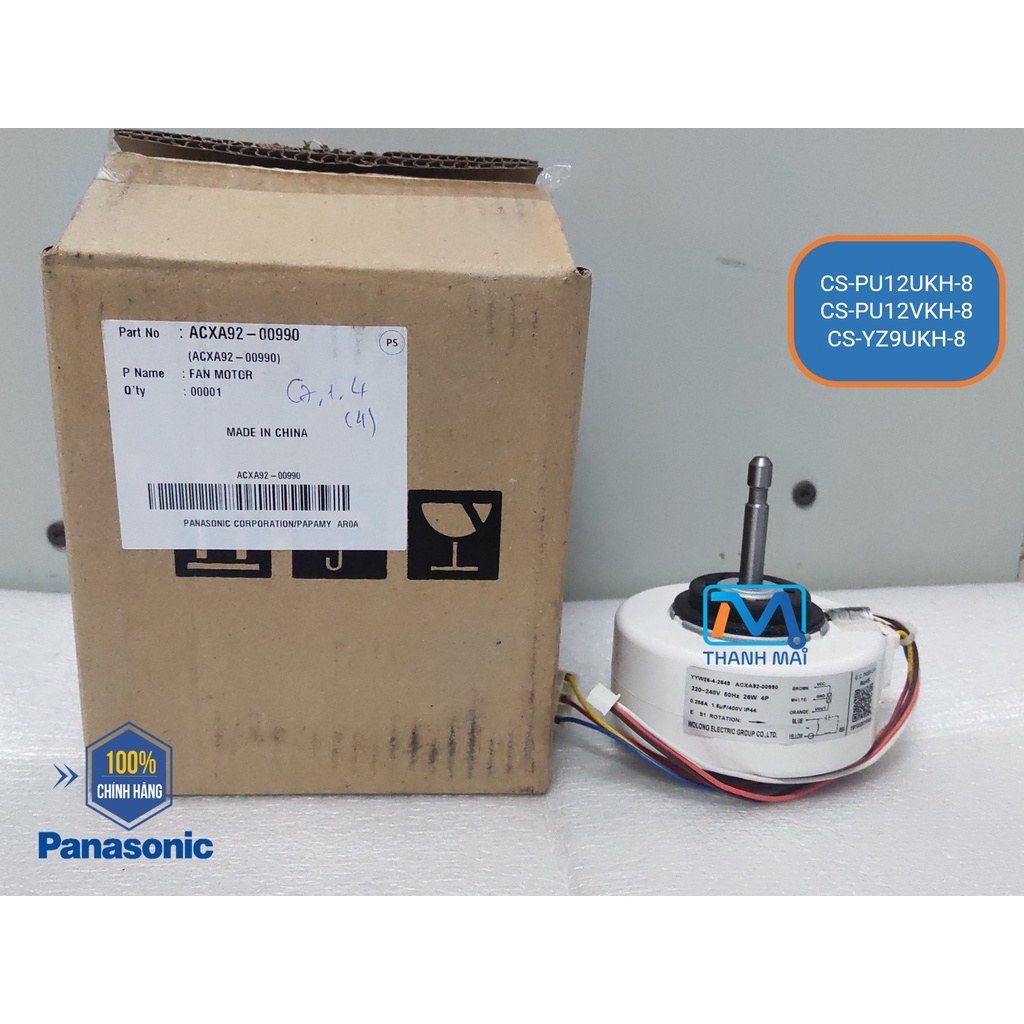 Motor quạt dàn lạnh Panasonic PU12UKH-8//PU12VKH-8//YZ9UKH-8