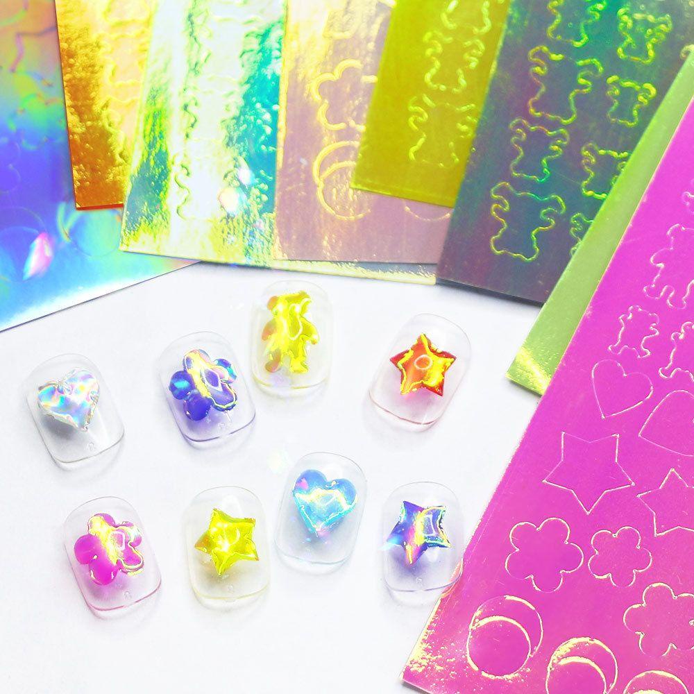 Miếng Dán Trang Trí Móng Tay Tự Dính Màu Cực Quang Mới