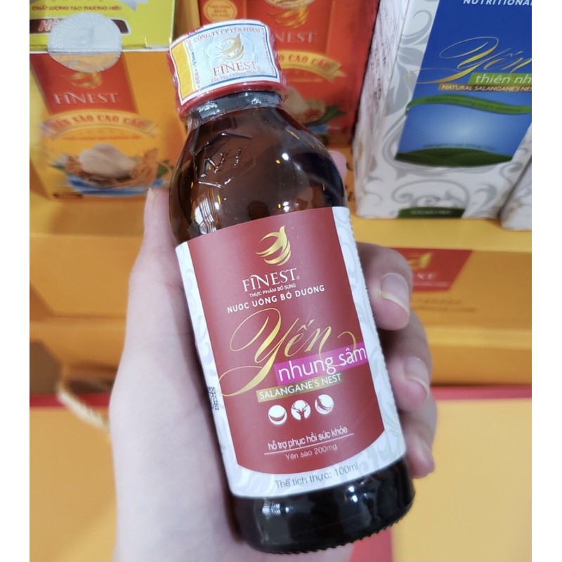 Yến nhung sâm không đường Finest hộp 5 chai x100ml, PP sâm 3A | BigBuy360 - bigbuy360.vn