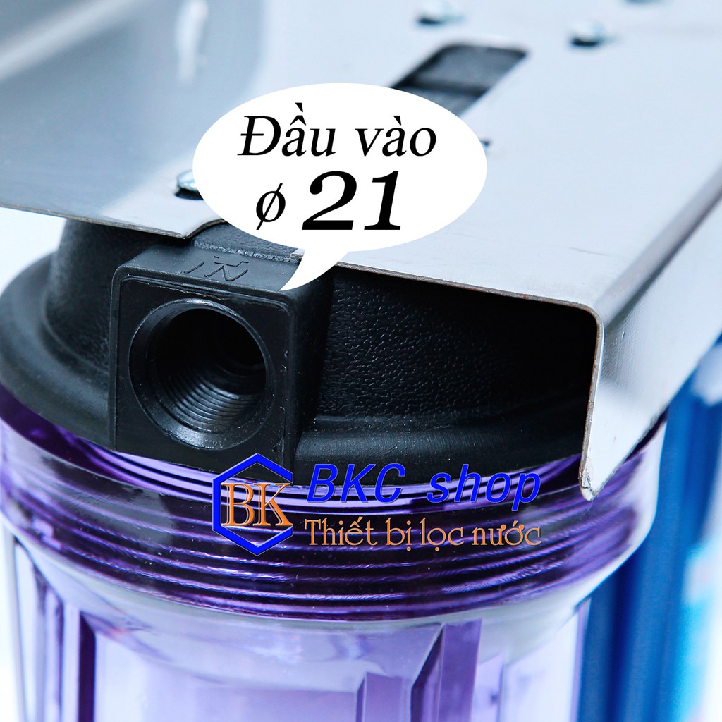 Bộ lọc nước sinh hoạt 3 cấp lọc 10 inch (xanh trong)