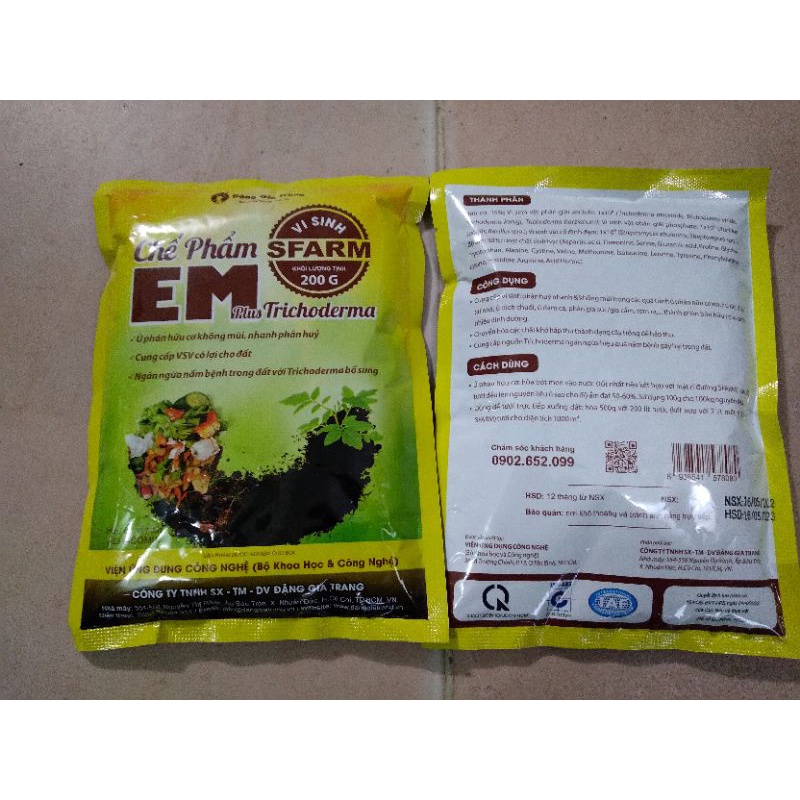 CHẾ PHẨM SINH HỌC EM GỐC- EM PLUS TRICHODERMA SFARM