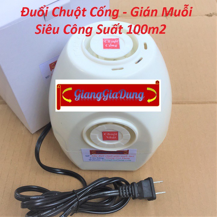 Máy Đuổi Chuột Cống Muỗi Gián Chuyên Nghiệp 4 Loa Cho Phạm Vi 50 - 100m2