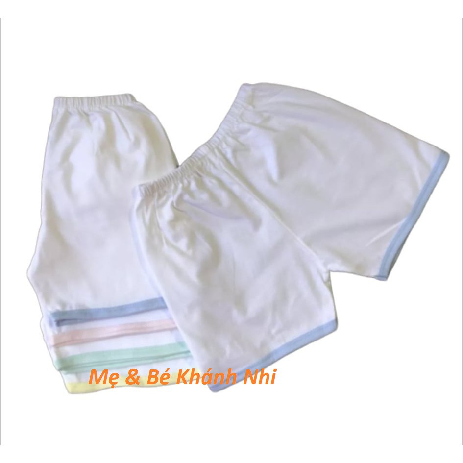 Combo 5 Quần Đùi Sơ Sinh Cotton Trắng JOU - Quần Ngắn Cho Bé Sơ Sinh