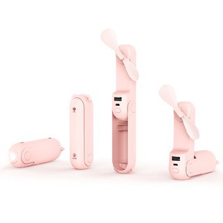 [Mã ELHA22 giảm 5% đơn 300K] Quạt mini cầm tay tích hợp sạc dự phòng 2000mah và đèn pin