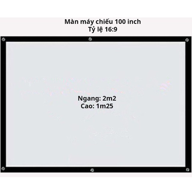 Màn chiếu PVC 100 Inch tỷ lệ 16:9