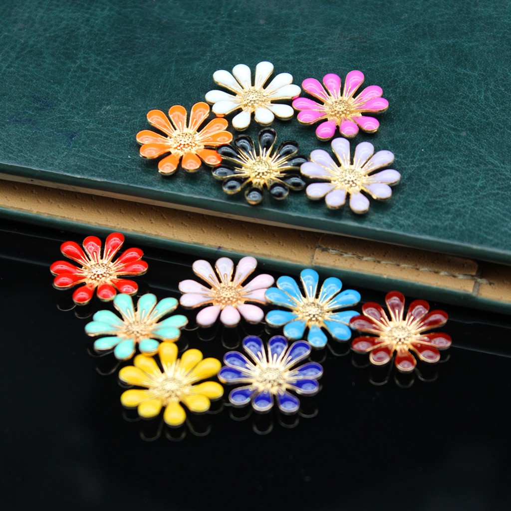 Hoa mặt trời - Phụ kiện đính túi ví, nơ Handmade
