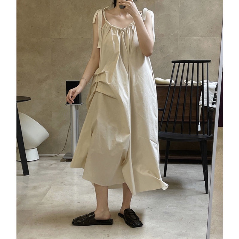 Đầm Dáng Chữ A Thiết Kế Không Đồng Đều Phong Cách Hàn Quốc Thời Trang Mùa Hè Mới Cho Nữ