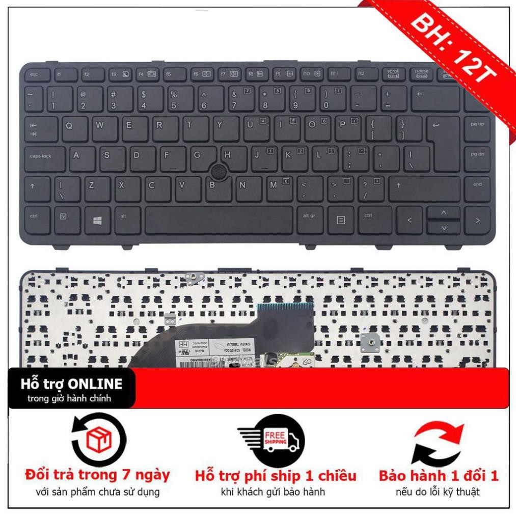 Bàn phím laptop HP Probook 640 G1 650 G1 655 G1 738697-001 ( có chuột ở giữa phím )