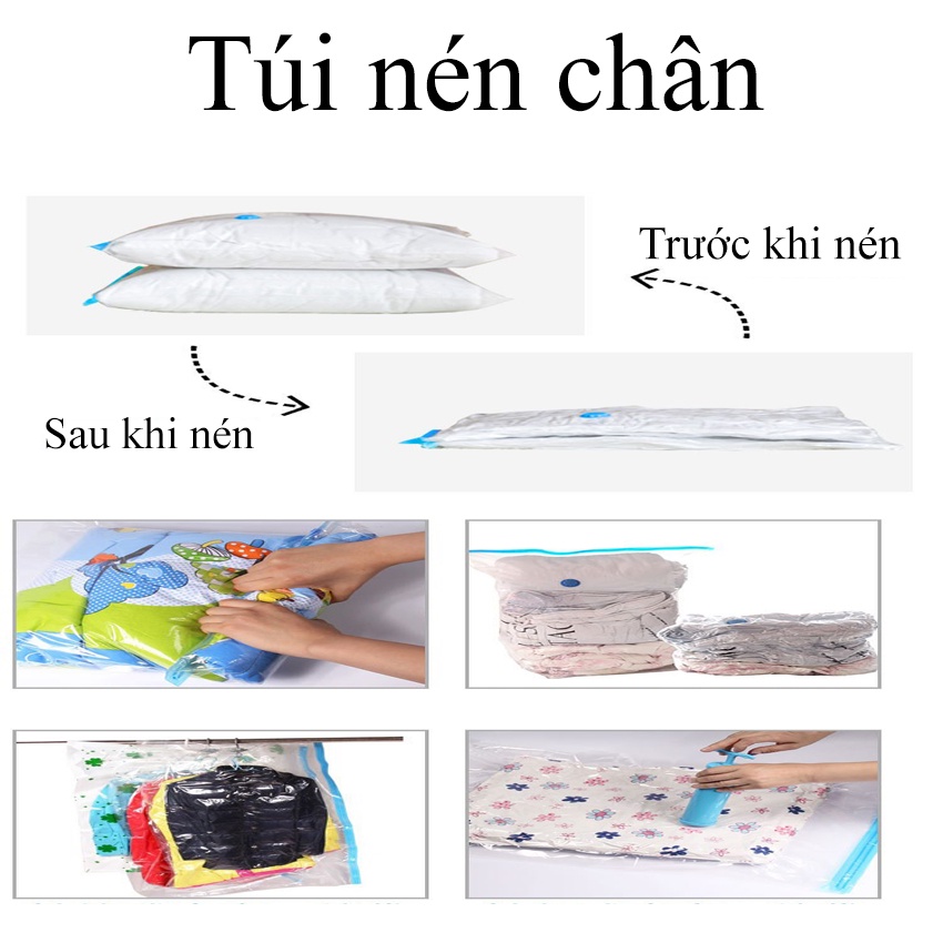 Túi Bọc Quần Áo Hút Chân Không, Túi Hút Chân Không Đựng Quần Áo Nén Khí Tiết Kiệm Diện Tích
