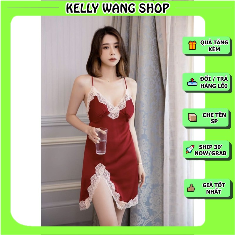 Sx746-1 -  váy ngủ lụa satin cao cấp - đầm ngủ gợi cảm -kellywang