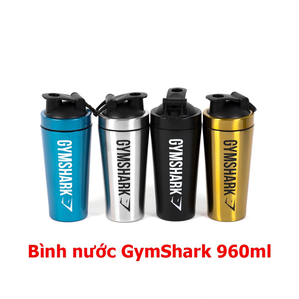 Bình Lắc Shaker Gym shark inox cao cấp