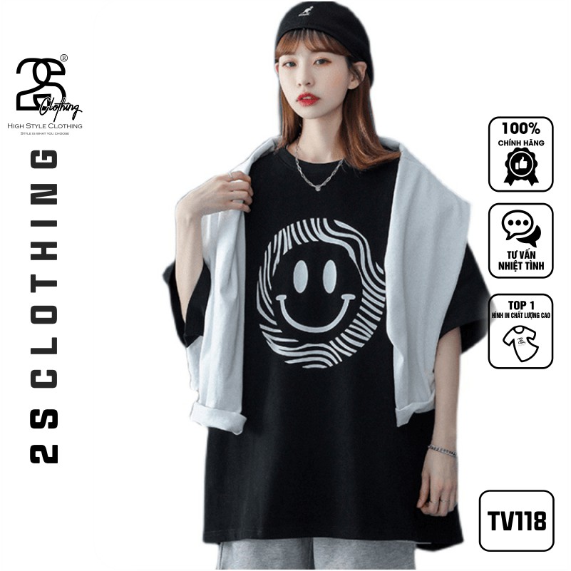 Áo Thun Tay Lỡ 2s Clothing Áo Phông Unisex Nam Nữ Hình Mặc Cười Vui Vẻ Cotton Oversize Form Rộng Giá Rẻ In Hình TV118