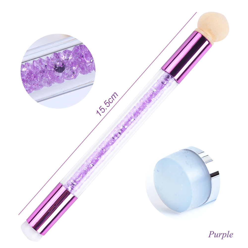 [Hàng mới về] Cọ vẽ trang trí móng tay nghệ thuật hai đầu/ Tấm cạo làm móng tiện lợi