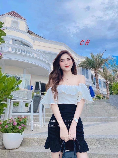 Sét áo tay bồng + chân váy rúm CH12 | BigBuy360 - bigbuy360.vn