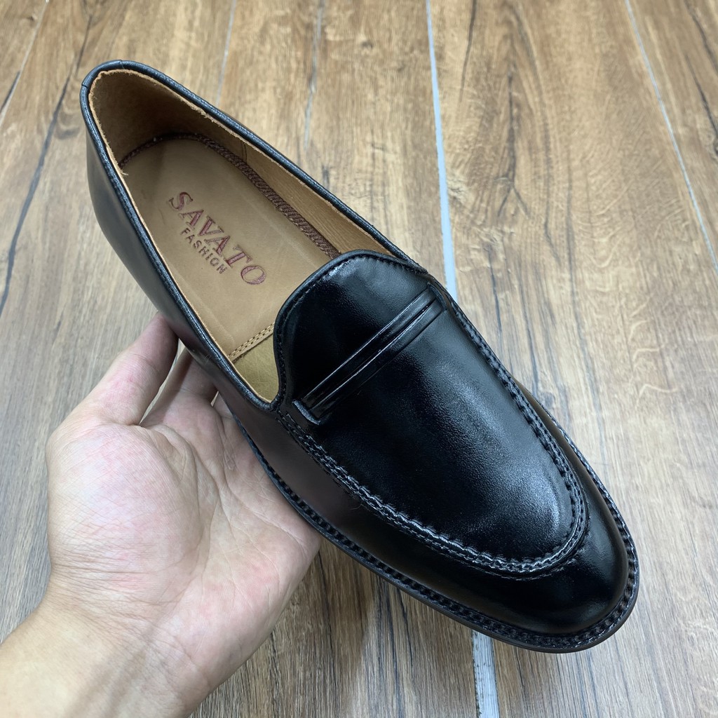 Giầy lười công sở nam sang trọng chất liệu da bò cao cấp  + Tặng đón gót sừng