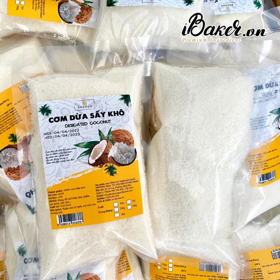 [200g] Cơm dừa mịn sấy khô (date mới)