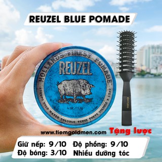 [CHÍNH HÃNG] Reuzel Blue Pomade, Pomade vuốt tóc + Tặng lược