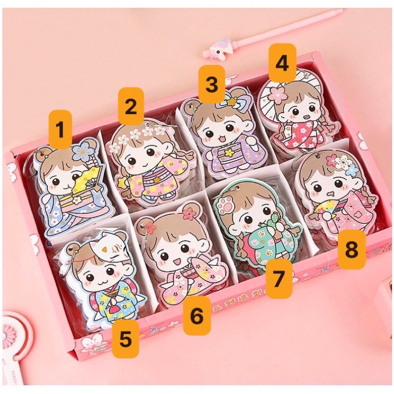 Giấy Ghi Chú, Giấy Note Hình Cô Gái Nhật Bản