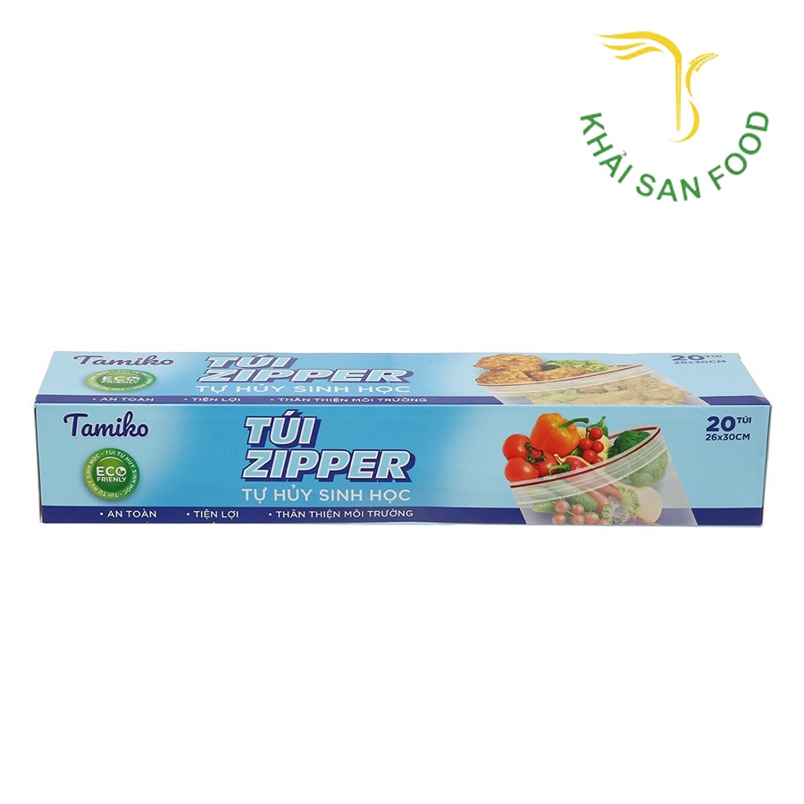 Túi zipper đựng thực phẩm, túi tự huỷ sinh học Tamiko