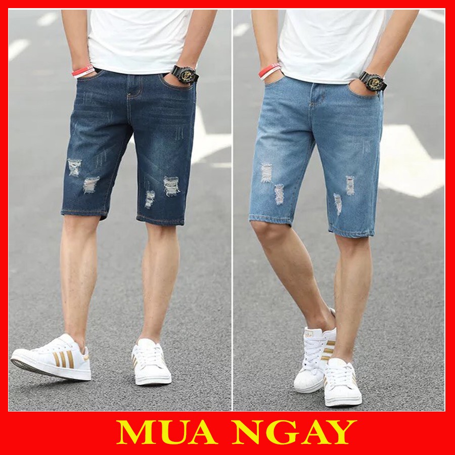 [Mã SR11JUNE5 giảm 20K đơn 50K] Quần Ngố Bò Nam Vải Xước Cao Cấp BN11