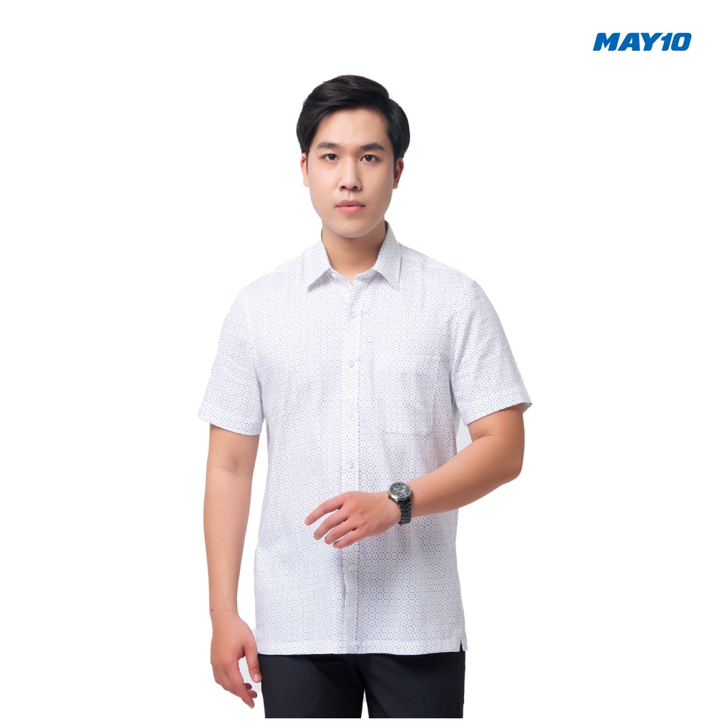 Áo sơ mi nam cộc tay dáng suông MAY 10 mã 010119069 màu AH139
