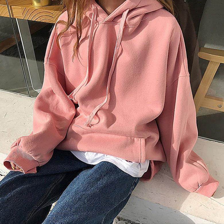 Áo hoodie nữ form rộng có dây kéo cute hàn quốc unisex dài tay  AH06 | BigBuy360 - bigbuy360.vn