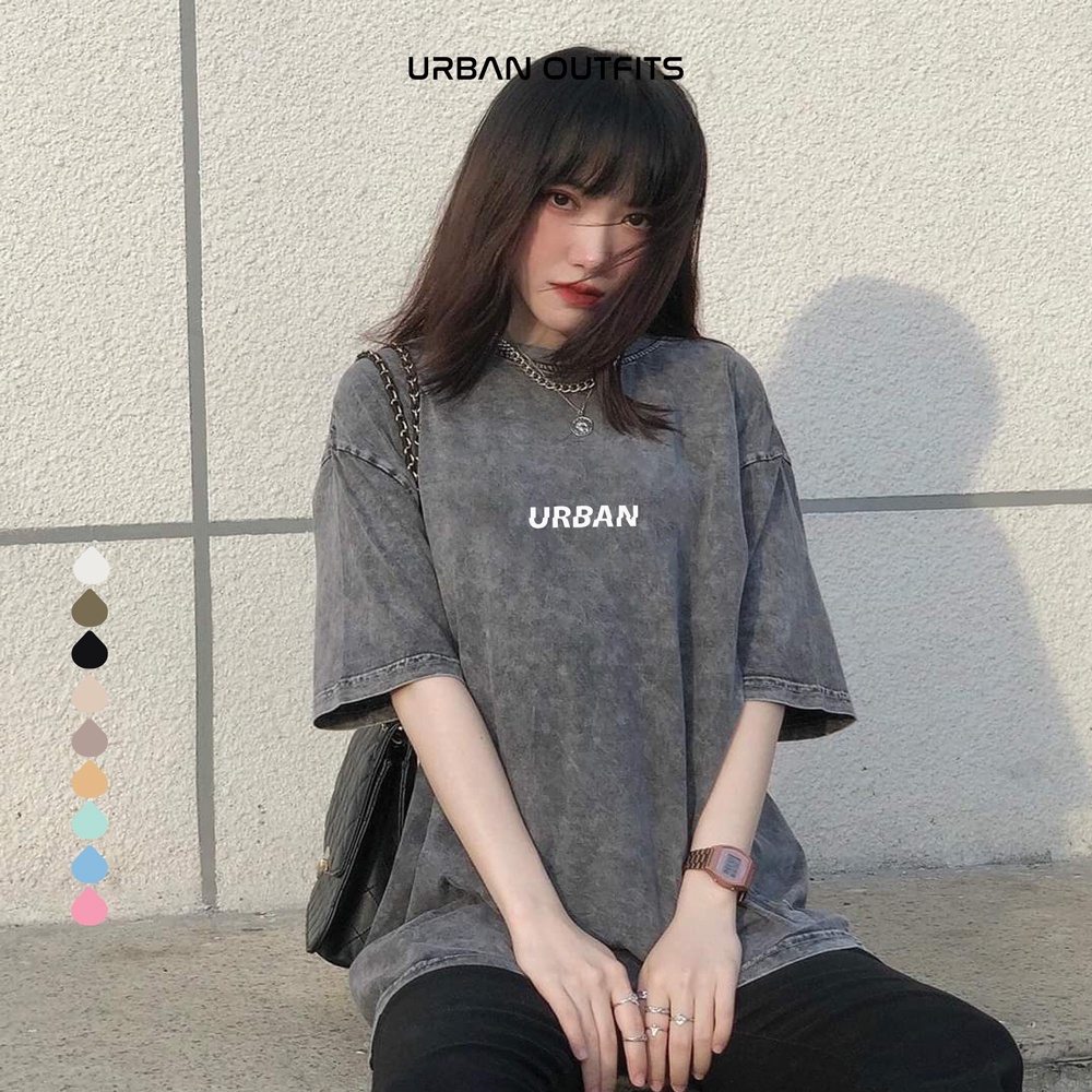 Áo Thun Tay Lỡ URBAN OUTFITS Form Rộng ATO137 Local Brand In Wash Loang ver 2.0 Chất Vải 100% Compact Cotton 250GSM