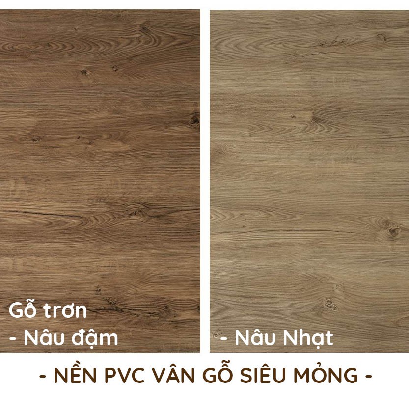 [Phông nền chụp ảnh] Nền PVC giả gỗ siêu mỏng – Vân gỗ trơn