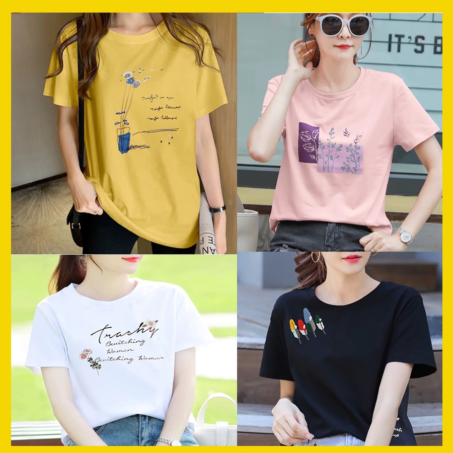 ÁO thun nữ thời trang hàn quốc cao cấp in hoạ tiết trẻ trung xinh đẹp, hàng chất đẹp giá sỉ- AT 0001VDVDVDVD