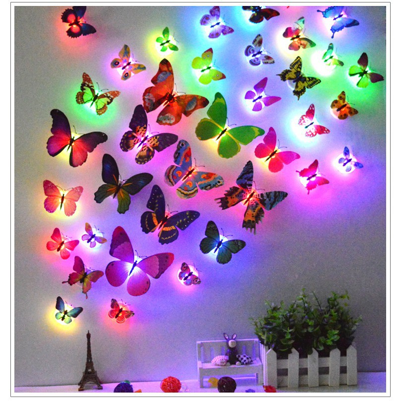 Combo 15 Đèn LED hình con bướm xinh xắn