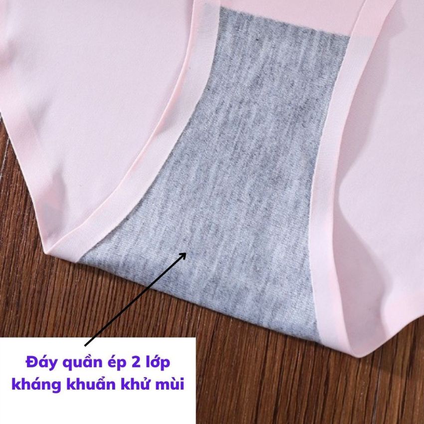 Quần lót nữ đúc su thun lạnh 2 mảnh sexy, quần chíp nữ bikini không đường may dây 2 bên hông gợi cảm Kingshop - L513