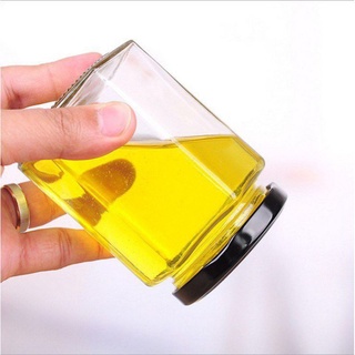 Hũ thủy tinh  Lục giác 100ml .Nắp Thiếc Đen .Chưng Yến. Đựng gia vị.,( Hàng bao đẹp xịn. )