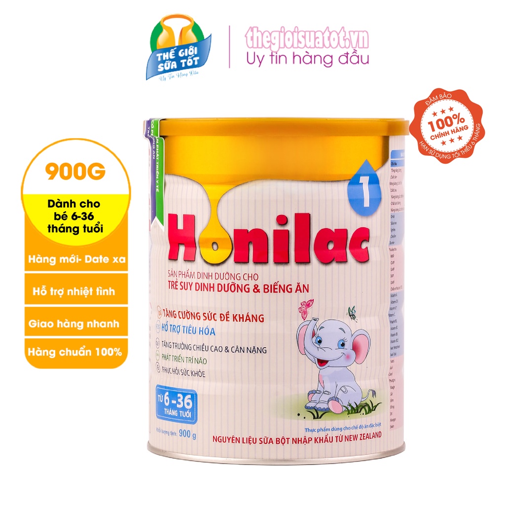 Sữa bột Honilac số 1 - 900g - bổ sung dinh dưỡng cho trẻ