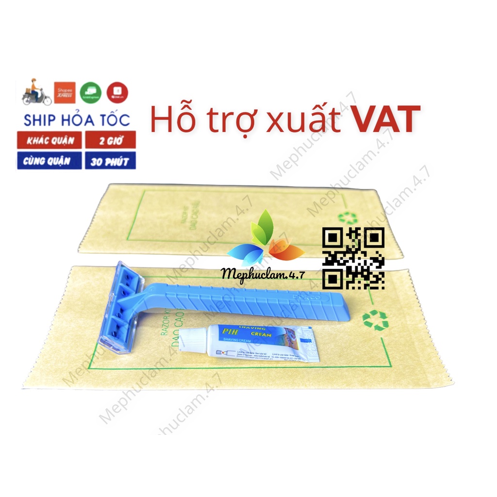 [100] Dao cạo râu Docor đóng túi Karaft cho khách sạn, resort, homestay, villa,.. nhận in logo theo yêu cầu