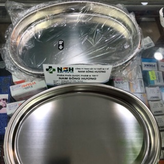 Khay inox quả đậu - hạt đậu nông cạn 20cm, khay quả đậu cạn chống gỉ hàng đẹp