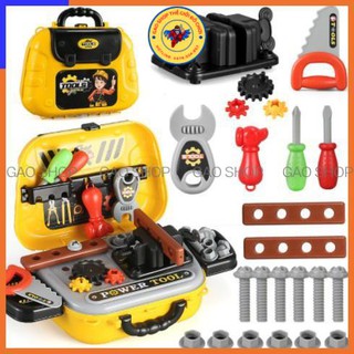 Bộ đồ chơi dụng cụ cơ khí sửa chữa nhà cửa cho bé có kìm, búa, vít, khoan ... kèm vali đựng đồ
