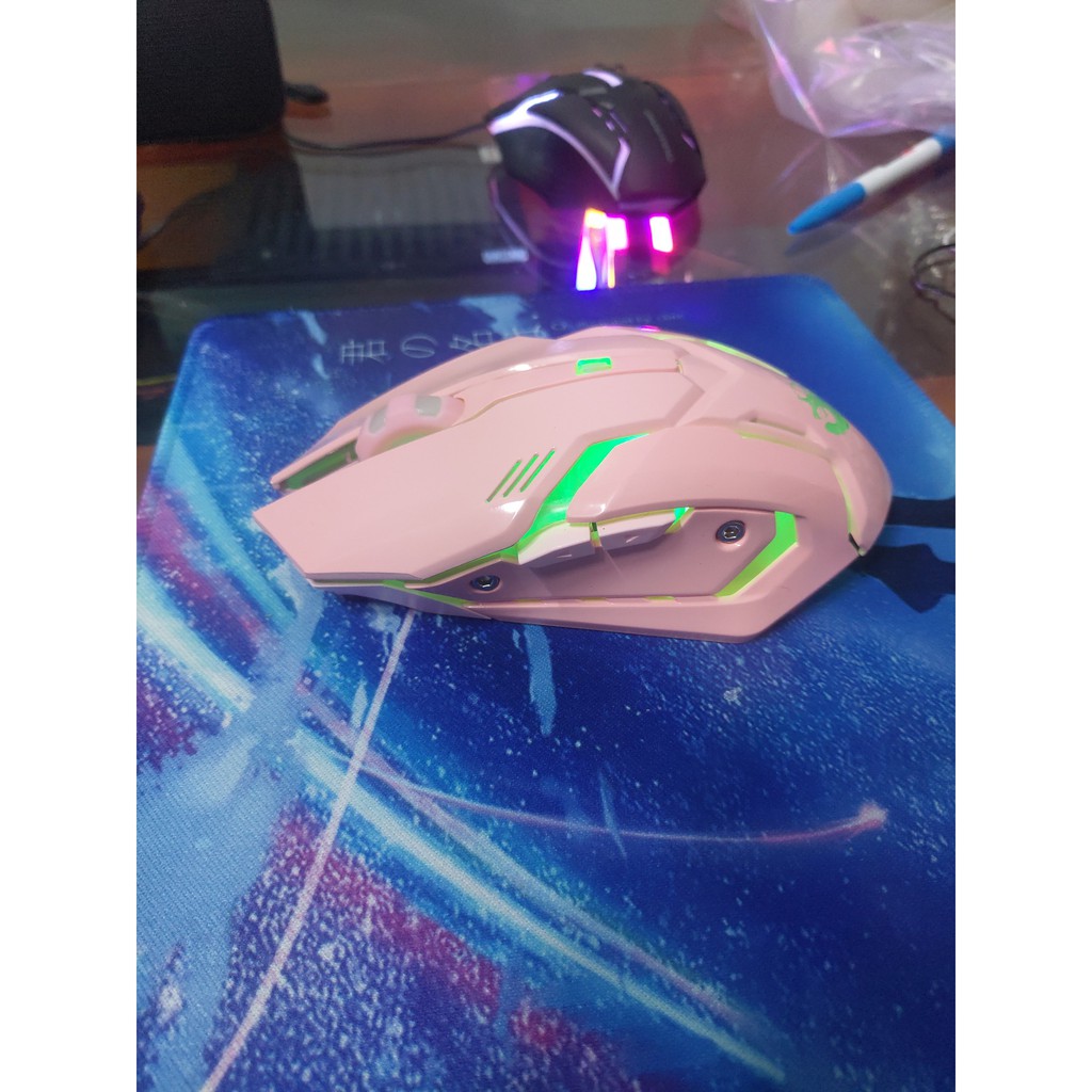 Chuột Gaming không dây - mouse bluetooth - wireless - 2.4gh - màu Hồng - 30 NGÀY ĐỔI TRẢ MIỄN PHÍ
