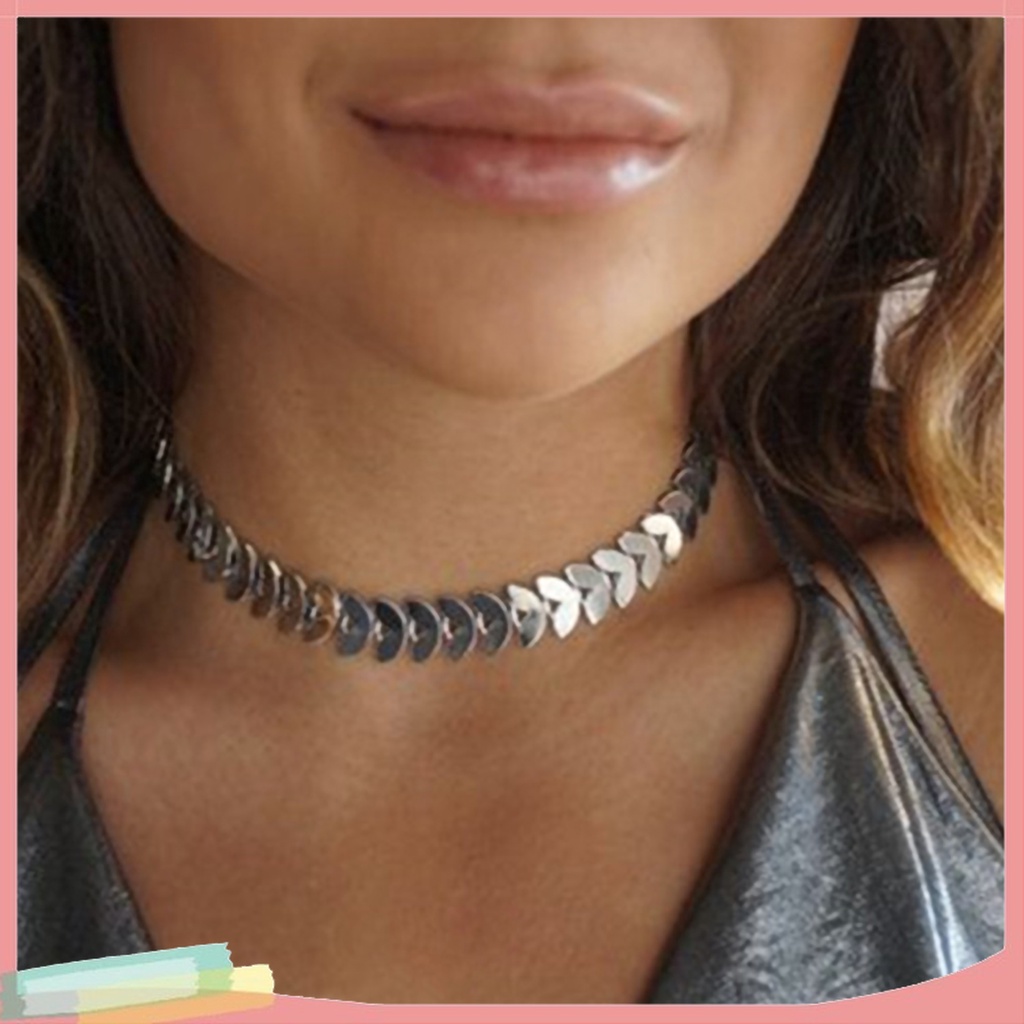 Vòng Cổ Choker Bằng Hợp Kim Họa Tiết Lá Độc Đáo Cá Tính Cho Nữ