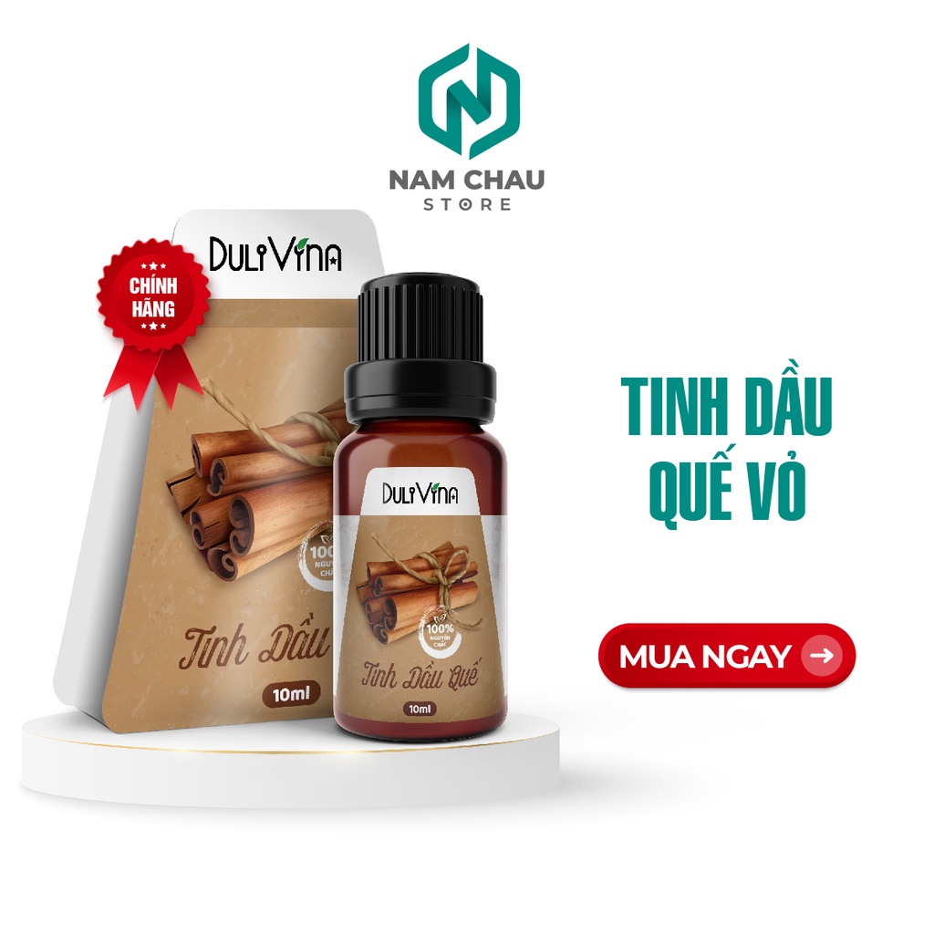 Namchaustore - Tinh Dầu Quế Vỏ Cinnanmon DuliVina Cao Cấp, Thiên Nhiên Nguyên Chất 10ml