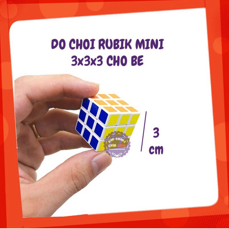 Đồ chơi Rubik mini 3x3x3 bằng nhựa size 3 cm - Đồ Chơi trí tuệ cho bé