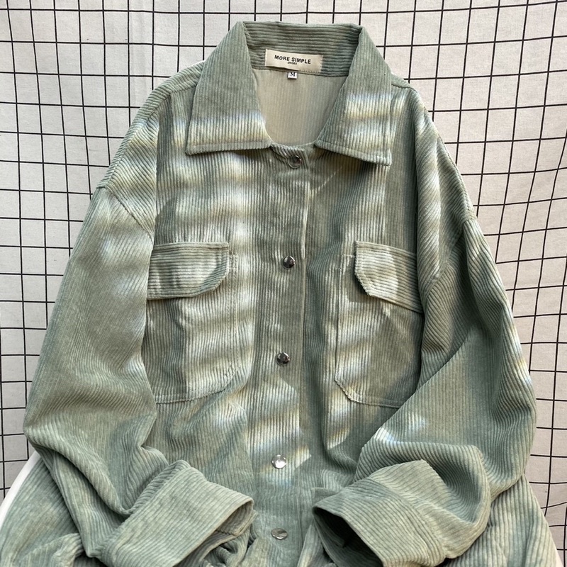 Áo Khoác Nhung Gân JONEY Form Rộng Tay Dài Unisex Ulzzang